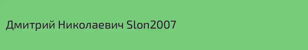 Дмитрий Николаевич Slon2007